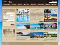 Atlantis Rejser A/S - hjemmeside
