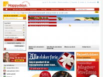 Happydays A/S - hjemmeside