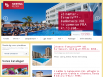 Hjerting Rejser - hjemmeside