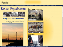 Kors�r Rejsebureau/Spender Travel - hjemmeside