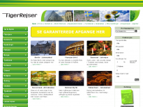 Tiger Rejser A/S - hjemmeside