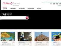 Unitas Rejser A/S - hjemmeside